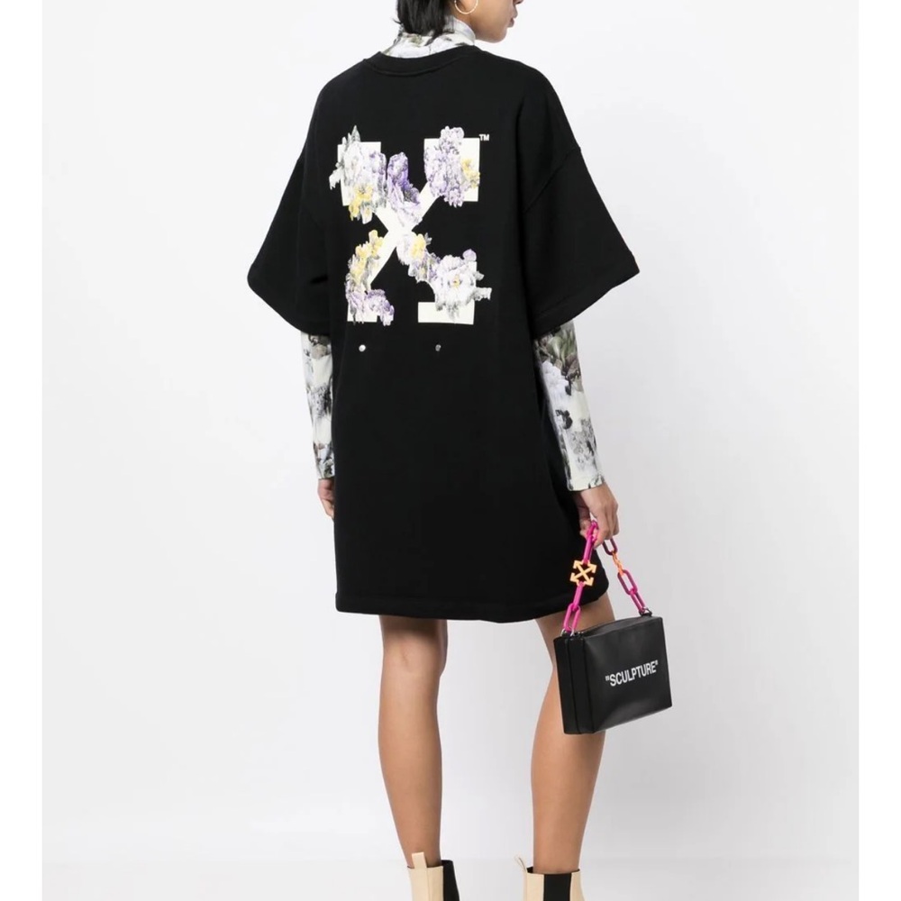 Off-white floral arrows snap t-shirt dress
